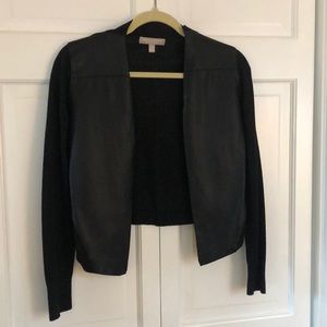 Banana Republic cardigan with faux leather detail